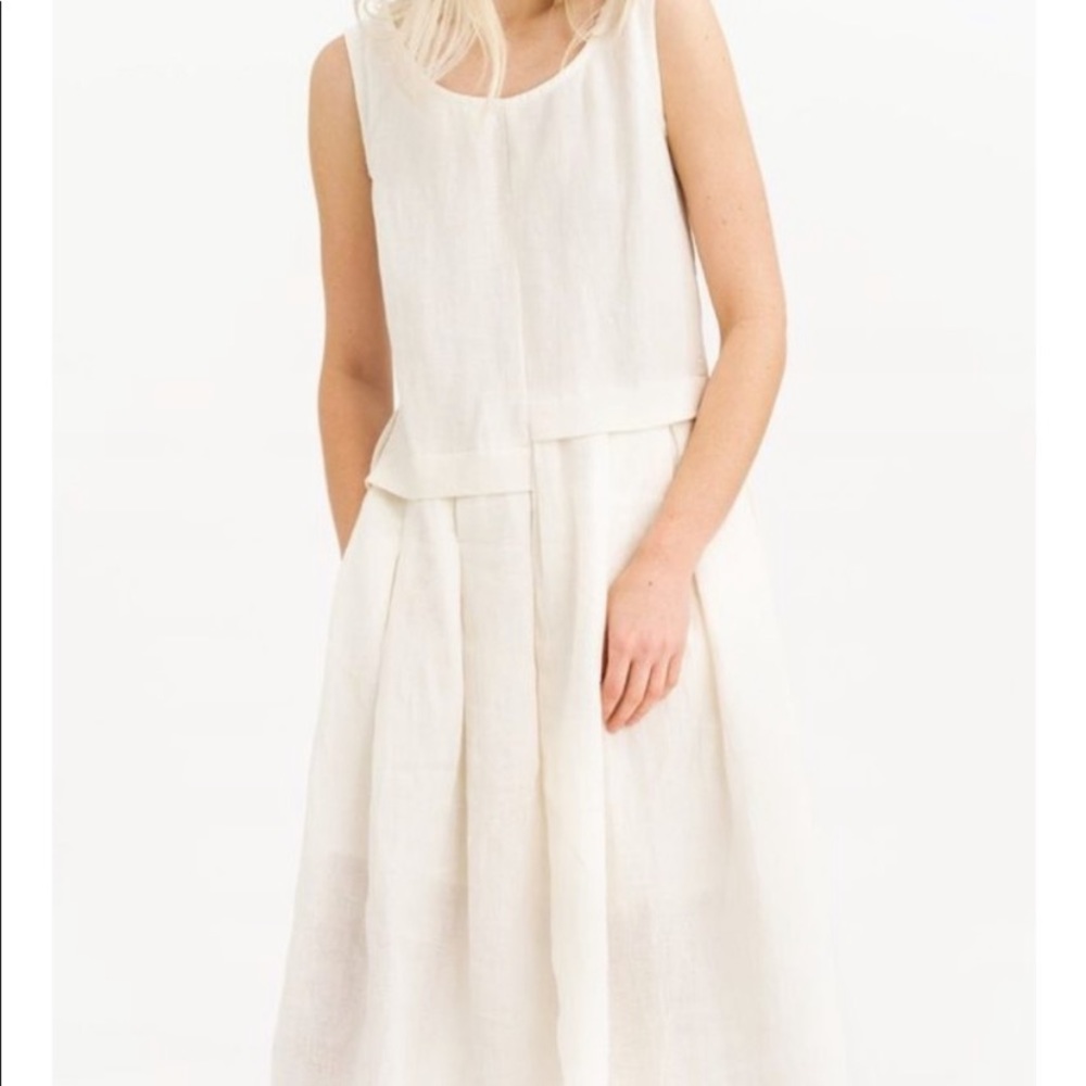 tribe alive asymmetrical dress in ivory
